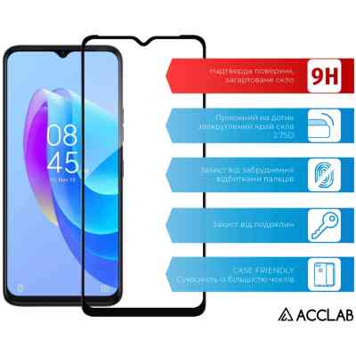 Стекло защитное ACCLAB Full Glue Tecno Spark 10C Black (1283126564888) Винница