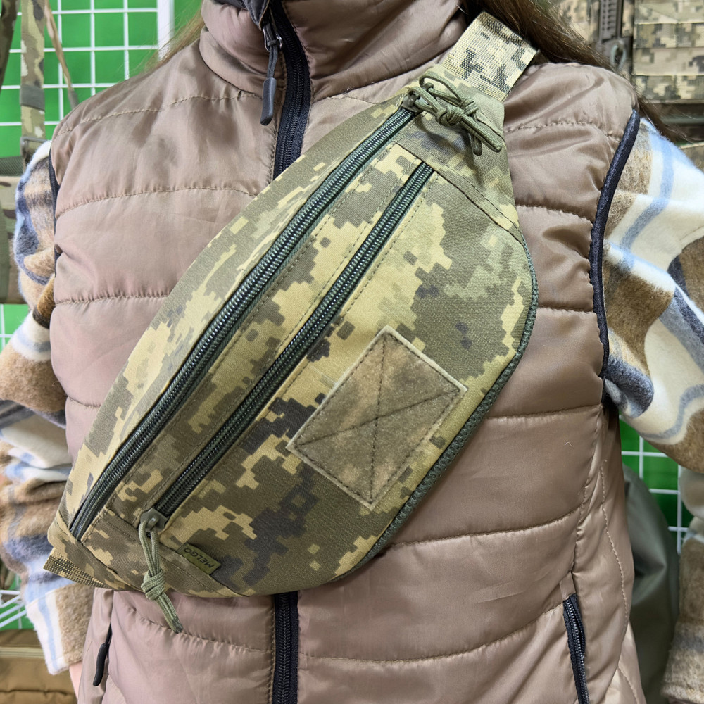 Тактична поясна сумка-бананка Піксель ММ-14 Cordura 1000 D Київ - фото 2