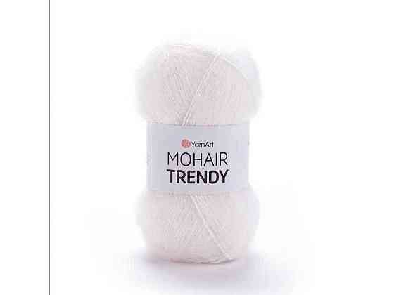 Пряжа Mohair Trendy білий 50% мохер 50% акрил 220м 100г 5шт/уп 101 ТМ YarnArt Київ