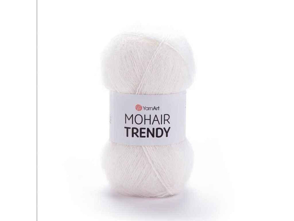 Пряжа Mohair Trendy білий 50% мохер 50% акрил 220м 100г 5шт/уп 101 ТМ YarnArt Київ - фото 1