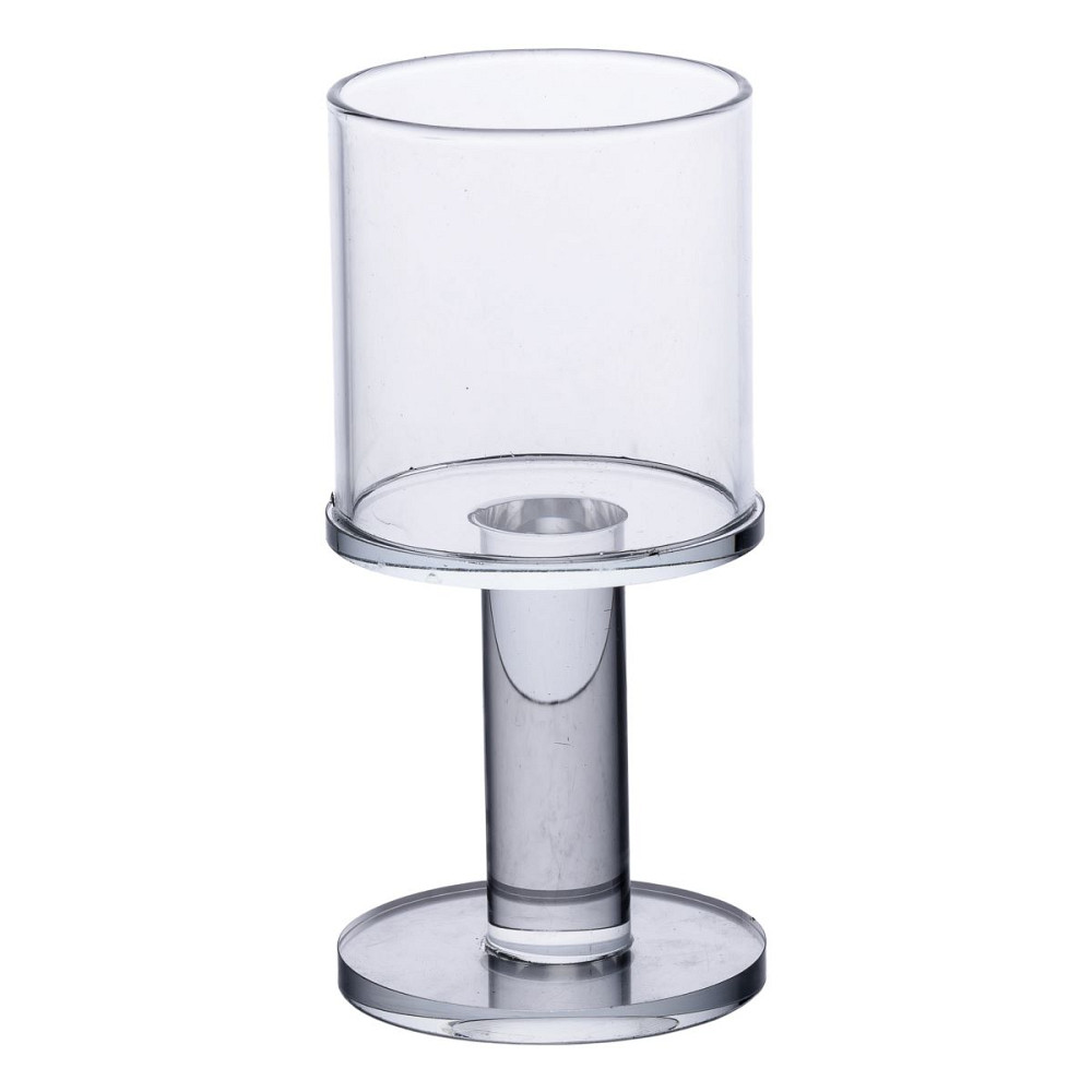 Yiwu Підсвічник скляний на ніжці 6×12.5 см підсвічник келих декоративний прозорий HP-4-37S Коломия - фото 1