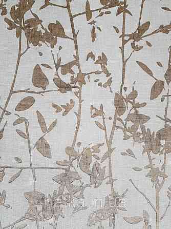 Ообои вінілові на флізелін Decoprint Moments MO22870 листя гілки золоті на світло-бежевому фоні Київ