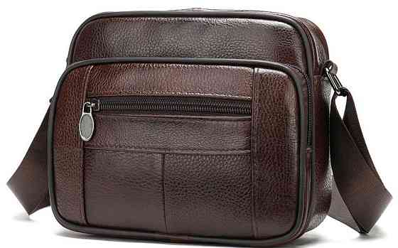Сумка чоловіча флотар шкіряна Vintage 14988 Коричнева Київ