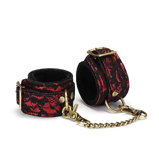 Наручники Liebe Seele Victorian Garden Wrist Cuff, кільця та з’єднувальний ланцюжок Sex Aura Київ