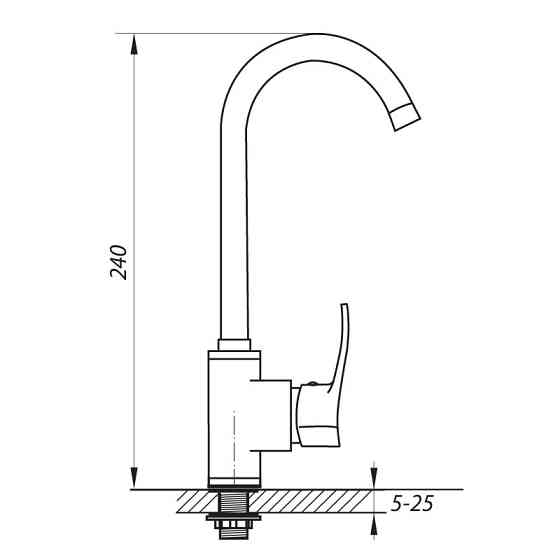 Смеситель для кухни Zerix SAR 279 (ZX0412) Киев