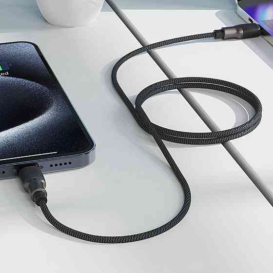 Кабель Type-C ACEFAST C10-03 3A, 60W, 1.2m, silicone, zinc connectors, Black 6974316283119 Одесса