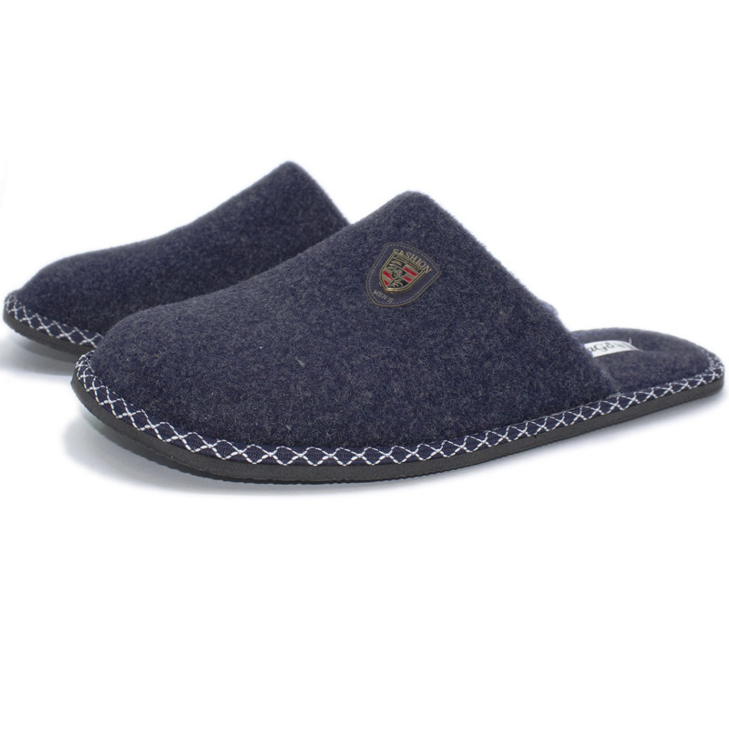 Хатні капці чоловічі кімнатні закриті PaGo синій повсть розмір Одеса - фото 8