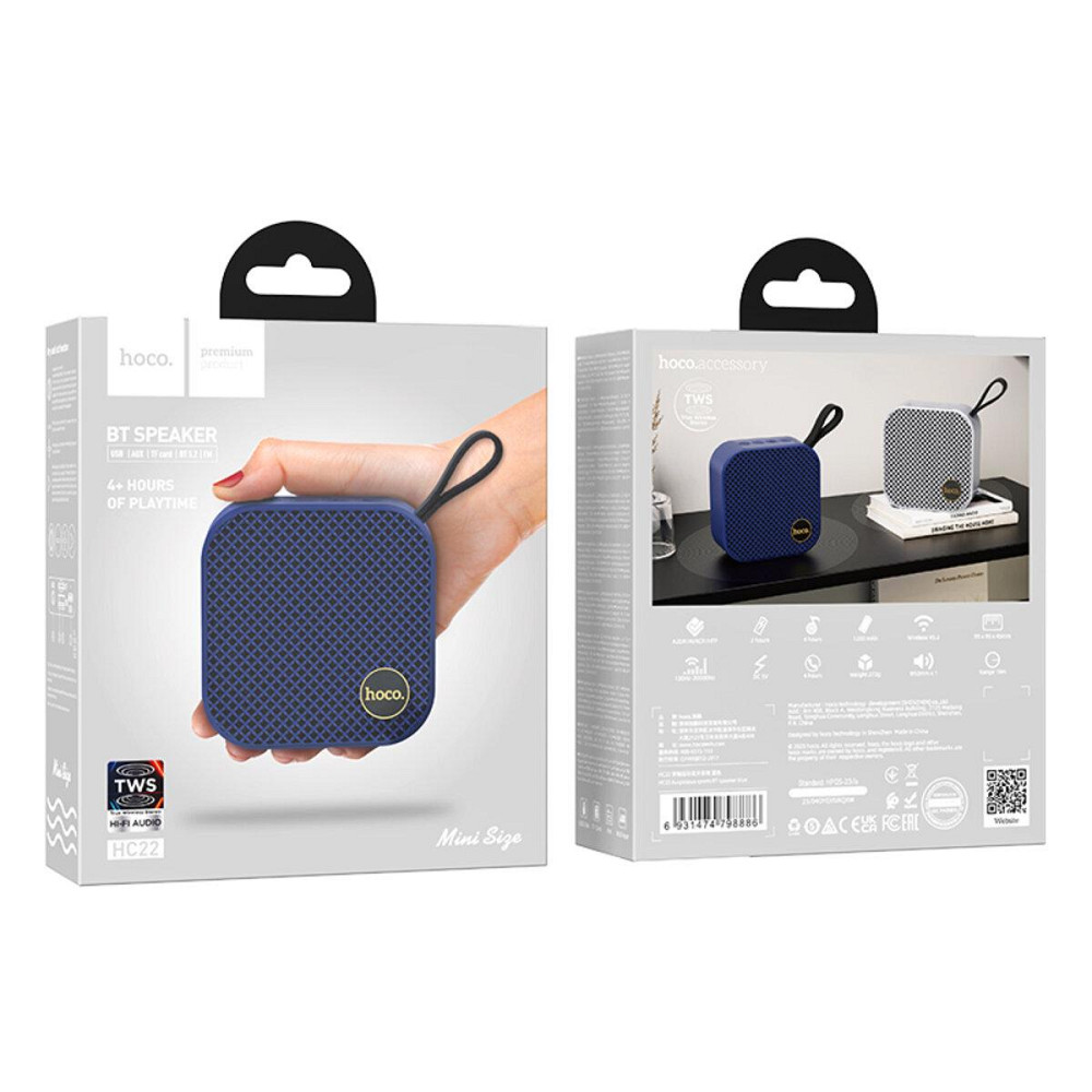 Портативна акустика HOCO HC22 Auspicious sports Bluetooth колонка динамік Blue 6931474798886 Одеса - фото 3