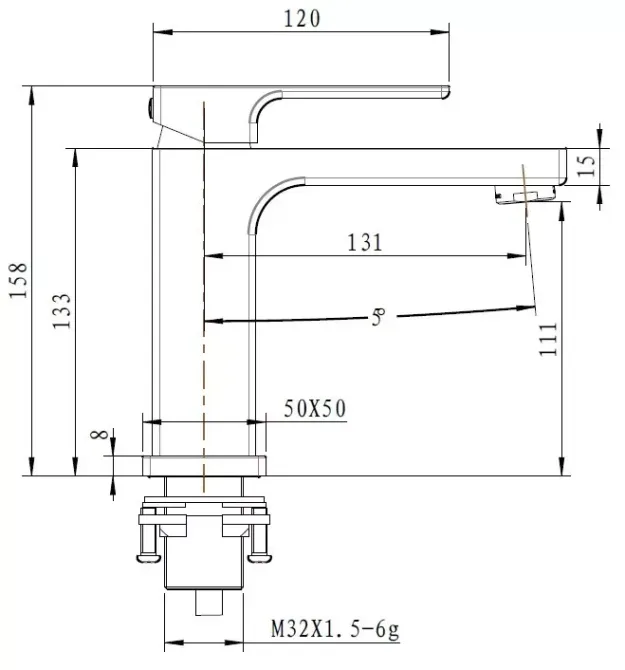 Змішувач для умивальника GAPPO G1017-8 білий/хром Київ - фото 9