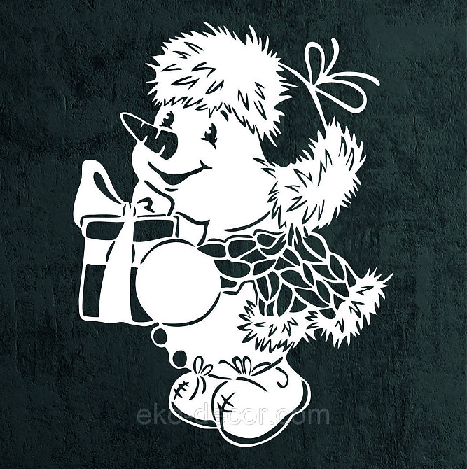 Декоративне настінне Панно «Сніговик», Декор на стену Київ - фото 7