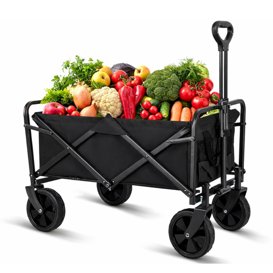Візок складаний на 68.5 л для транспортування речей і продуктів, універсальний для походів у магазин, кемпінг, перевезення Кам'янець-Подільський