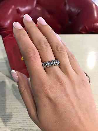 Cartier кільце з зубчиками біле золото (покриття) / Cartier кільце "зубчики" Одеса