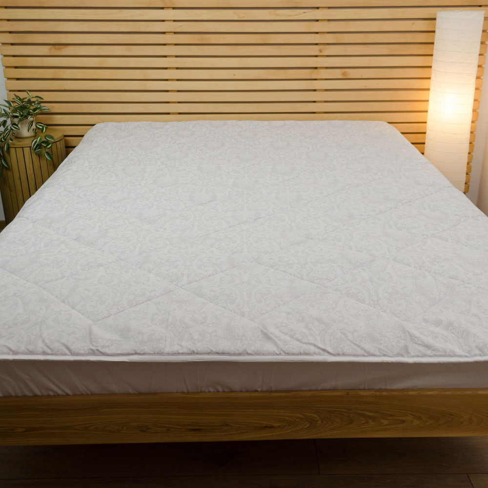 Ковдра конопляна літня Бязь Соло YouStar двоспальна 170х210 см (Білий) Суми - фото 1