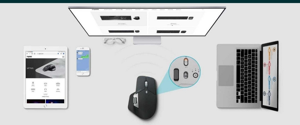 Безпроводная мышка Rapoo MT760L c Multi Mode Киев - изображение 7