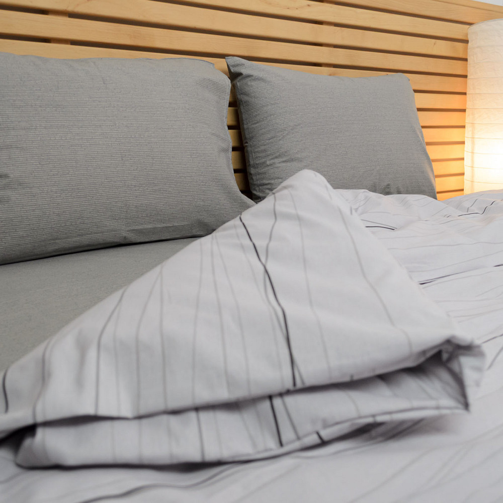 Комплект постельного белья семейный Бязь ранфорс Артемида 120 г/м2 YouStar (Серый) 2 х 70х70 Сумы - изображение 4