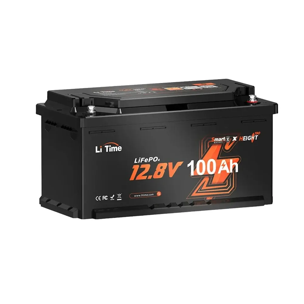 Акумуляторна батарея літій-залізо-фосфатна з Bluetooth 12.8В 100А*год LiFePO4 LiTime H190 L12V100-100-H190-BT-4-AC150 (44-00515) Киев - изображение 1