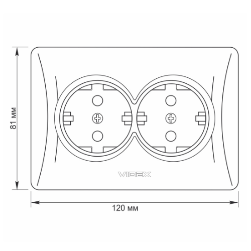 BINERA білий Розетка внутрішня 2-а із заземленням Videx Житомир - изображение 5