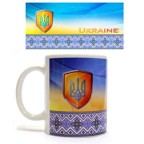 Кружка керамічна Україна щит Київ