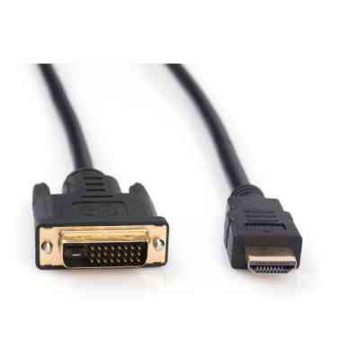 Кабель мультимедійний HDMI M to DVI M 5.0m 24+1pin Vinga (VCPHDMIDVI5) Вінниця
