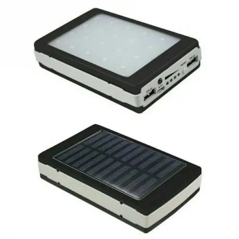 Повербанк з сонячною батареєю UN-3102 40000mAh: зовнішній акумулятор з LED ліхтарем, 2xUSB та Micro-USB Одеса - фото 1