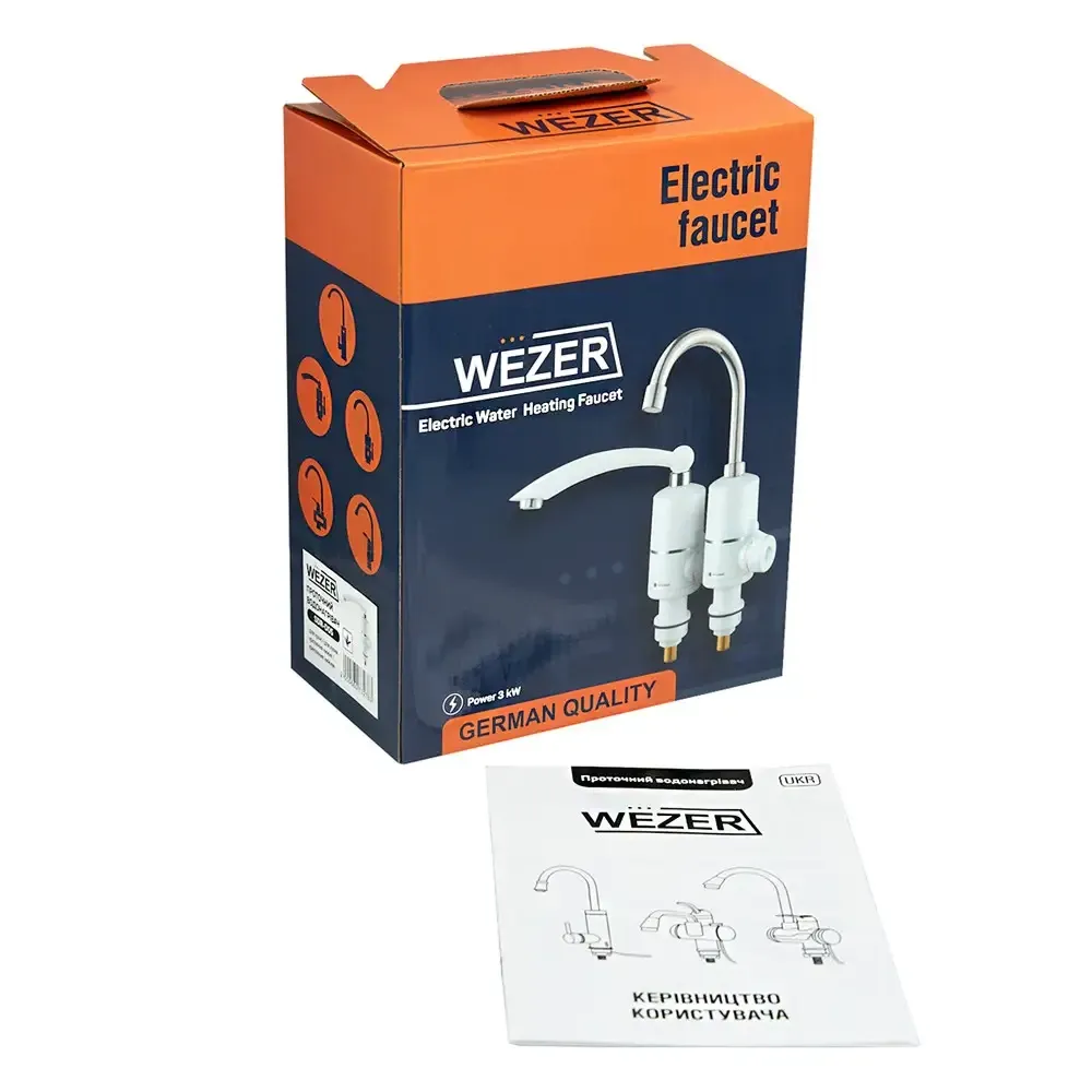 Проточний водонагрівач для кухні WEZER SDR-D05 білий Київ - фото 4