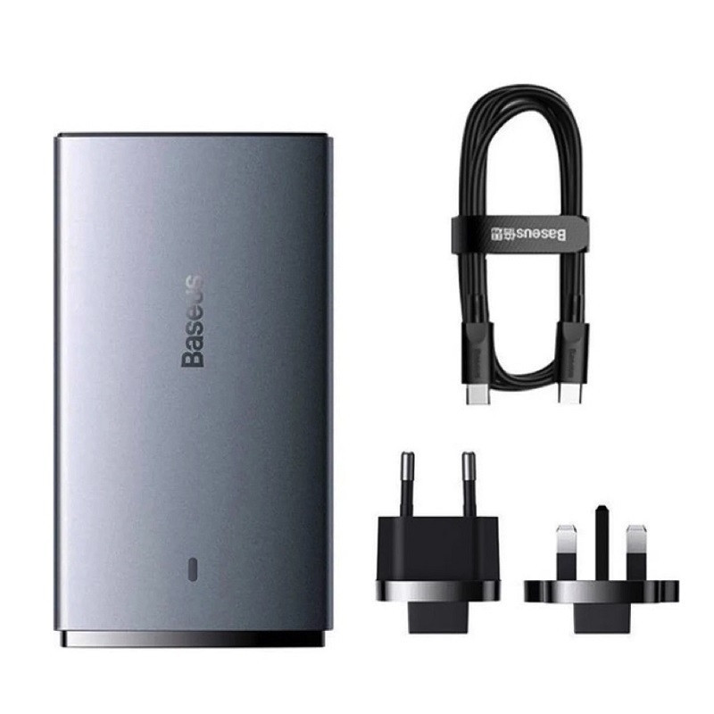 Мережевий зарядний пристрій Baseus GaN5 Pro Ultra-Slim Fast Charger C+U 65W Gray((With Mini White Cable Type-C CCGP150113 Одеса - фото 1