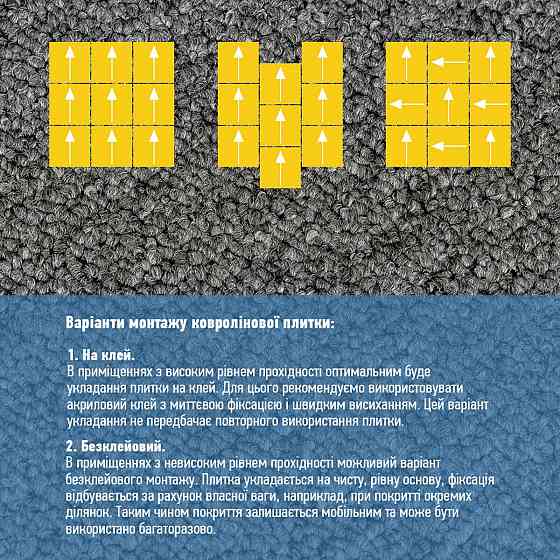 Плитка под ковролин темно-серая Киев