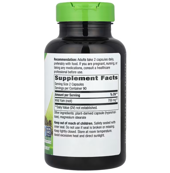 Дикий ямс Nature's Way Wild Yam 700 мг 180 веганских капсул Киев - изображение 2