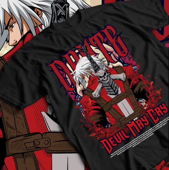 Футболка для мальчика аниме Данте Схоотинг Дмк Премиум оверсайз (рост от 165 до 180 ) Черний AnimeJ0771m Днепр - изображение 1
