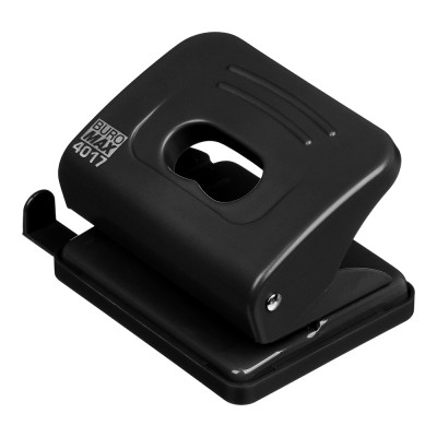 Дырокол Buromax пластиковый, до 20 листов, 120 х 82 х 53 мм, черный (BM.4017-01) Винница - изображение 1