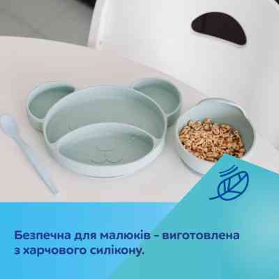 Тарелка детская Canpol babies силиконовая на присоске – зеленая (51/400_gre) Винница
