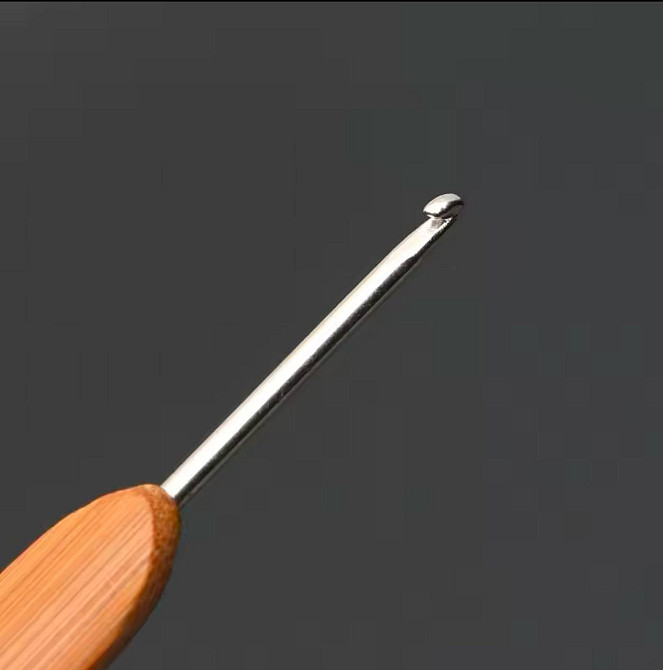 Крючок для вязания 2 мм. с плоской бамбуковой ручкой Киев - изображение 2