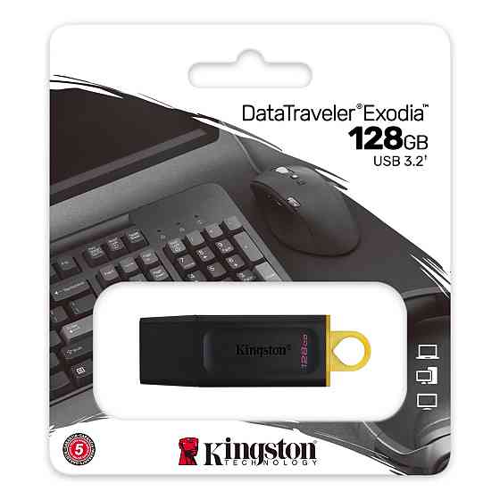 Flash Kingston USB 3.2 DT Exodia 128GB Black/Yellow Київ