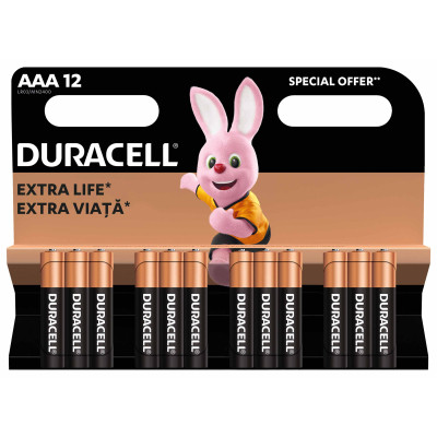 Батарейка Duracell AAA лужні 12 шт. в упаковці (5000394109254 / 81545432) Винница - изображение 2