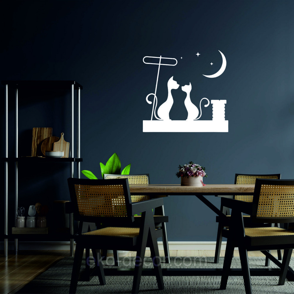 Декоративное настенное 3D Панно «Коты» Декор на стену с объемом 70*70 см, Белый Киев - изображение 6