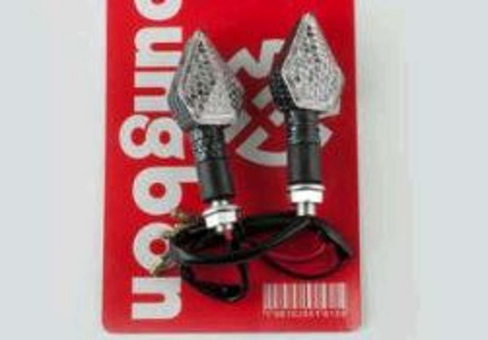 Повороти світлодіодні, кристал (пара) (карбон) ST Київ - фото 1