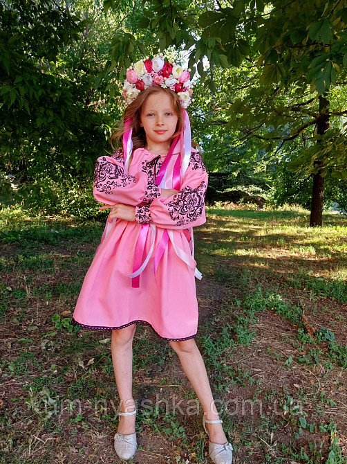 Ободок обруч з квітами "Сценічний рожевий" Кривий Ріг - фото 6