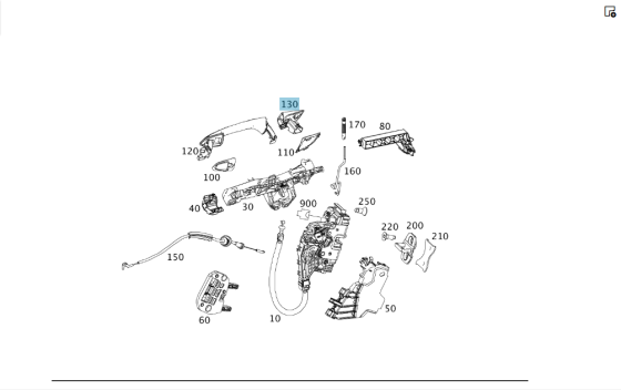 Mercedes-Benz  A2047600620 Кришка правої зовнішньої ручки дверей з хромом E-class W212 SLK/SLC R172 C-Class Estate S204 C-Class W204 GLK Одеса