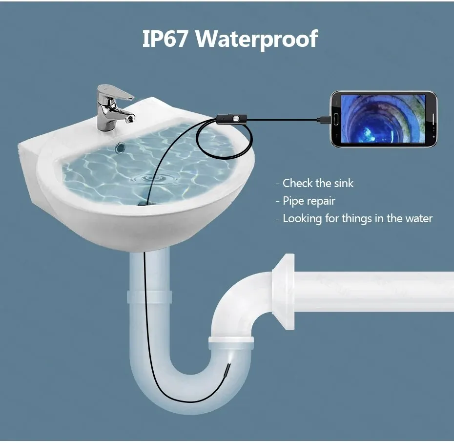 Эндоскоп водонепроницаемый 5м гибкая Usb камера Винница - изображение 5