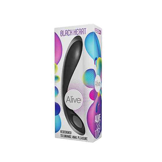 Анальный стимулятор Alive Black Heart Teal Black, макс. диаметр 3,6см Sex Aura Киев