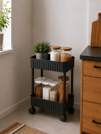 Этажерка 2-х ярусная Violet House 6021 Honeycomb GREY 17х27х43 см (7040718) Киев