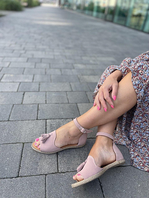 M.KRAFT Босоніжки жіночі пудрові літні M.KRAFT 0532 натуральна замша / Замшеві босоніжки на низ Коломыя - изображение 8