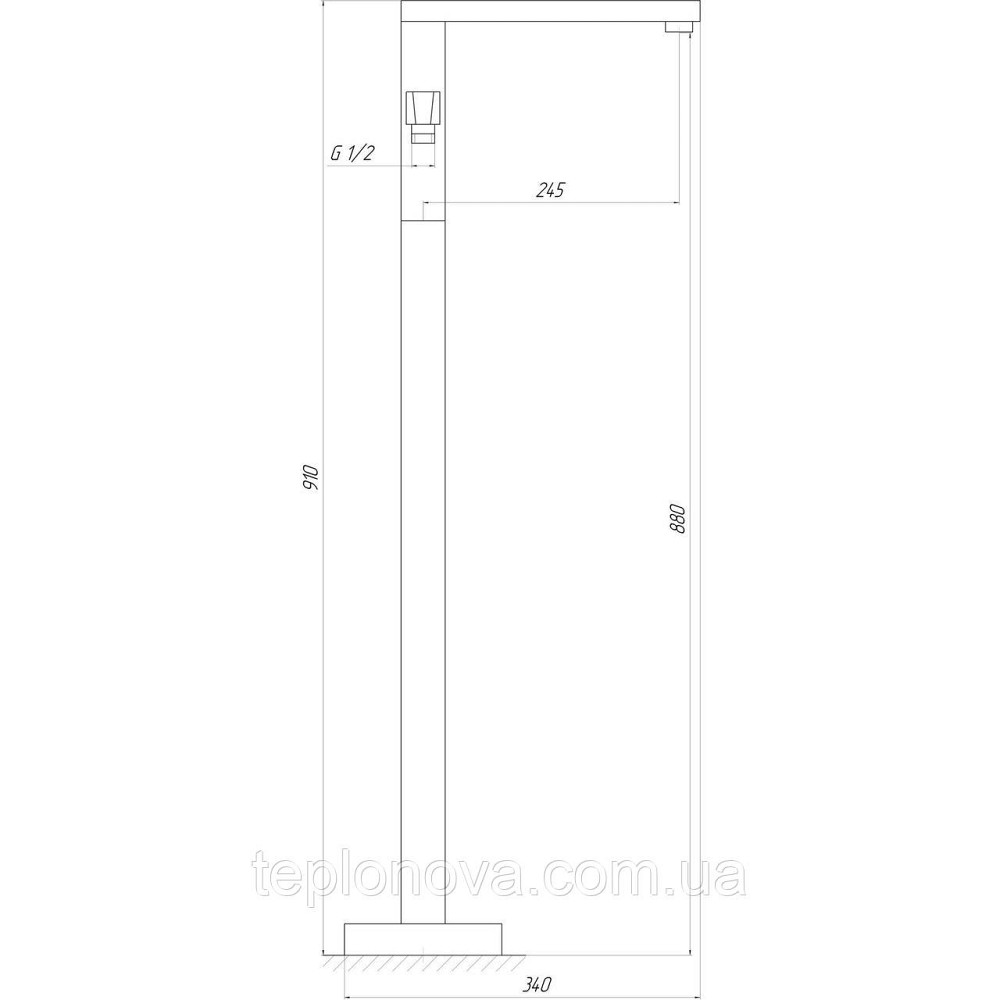 Смеситель для ванны TOPAZ ODISS TO 18113-H66-BL Черновцы - изображение 5