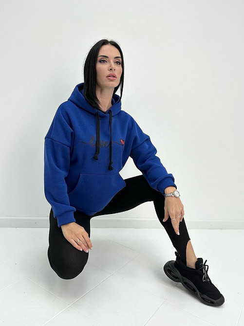 Жіночий худі з капюшоном "Honey" Турція оптом | Норма і батал Київ - фото 2