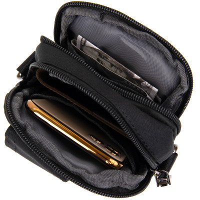 Сумка Vintage На пояс нейлон Чорна (20645) Вінниця - фото 7