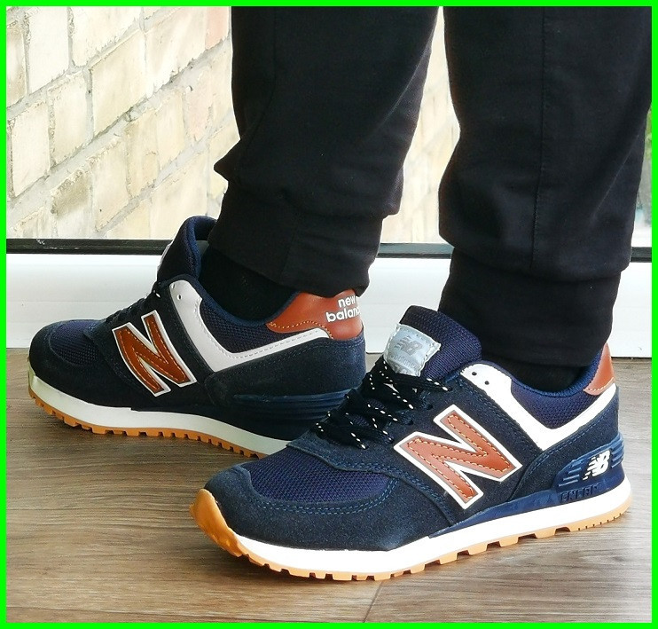 Синие Кроссовки New Balance 574 Женские Мужские Замшевые Нью Баланс (размеры: 36,37,38) - 74-7 Днепр - изображение 4