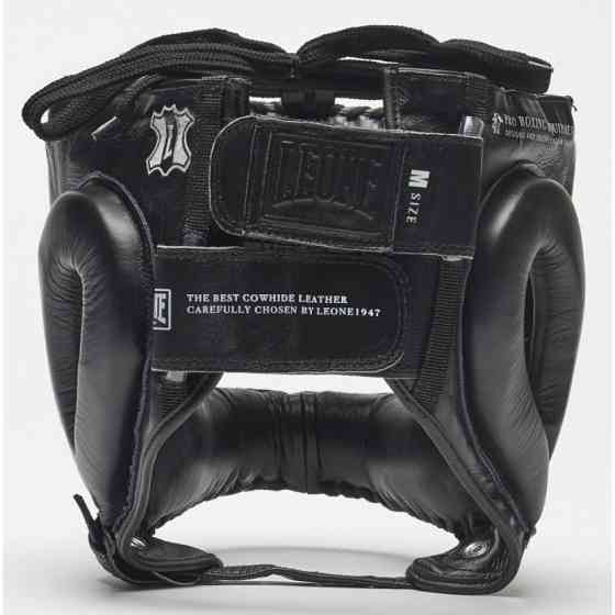 Боксерський шолом з бампером Leone Greatest Black L/XL професійний захист для боксу та ММА Київ
