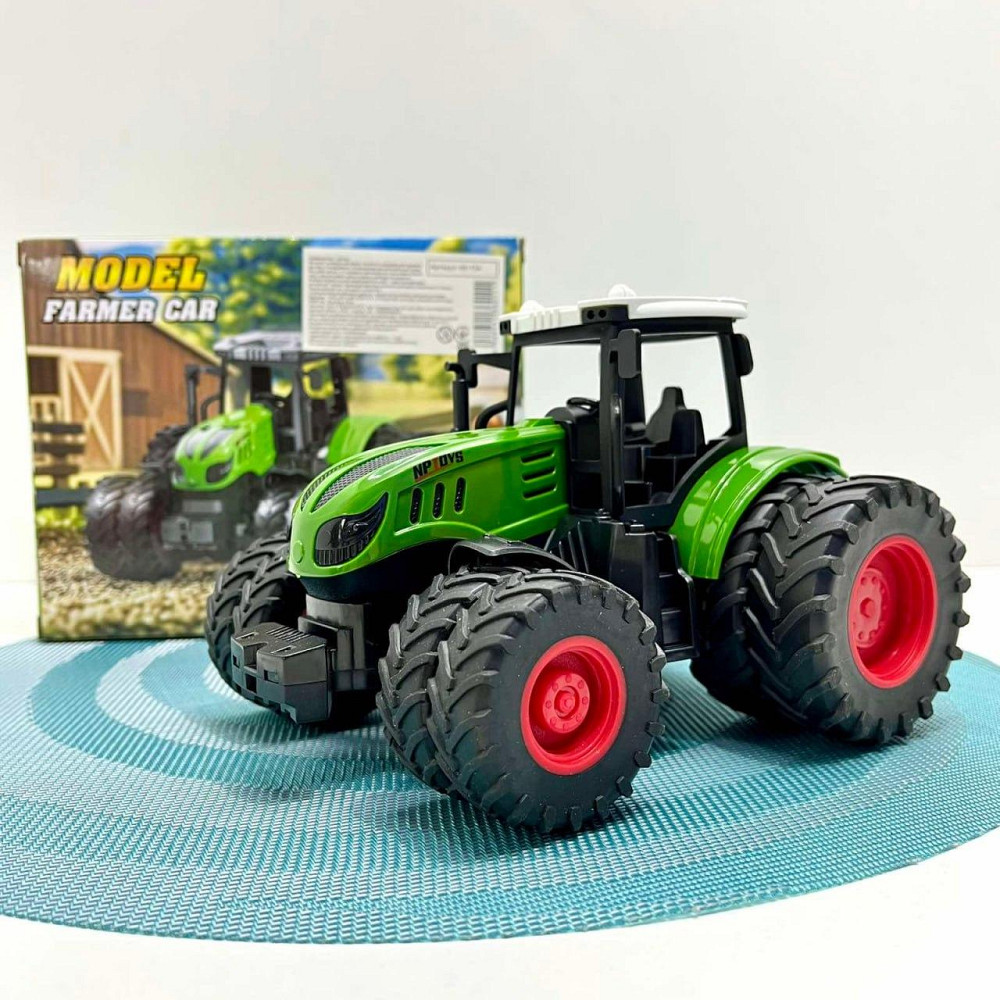 Трактор іграшковий масштаб 1:24 гумові колеса Зелений (99-75A) Чернигов - изображение 2