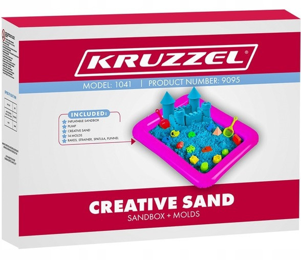 Детский песок 2 кг с надувным бассейном и формочками и игрушками + насос Kruzzel (22712) Нововолынск - изображение 10