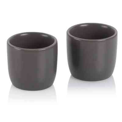 Аксессуар кухонный Kela Bob, підставок для яєць 5 х 4,5 см, 2 шт, порцелянові, темно-сірі (12119) Винница